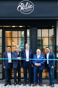 From left to right: Jason Delany, Director of Brand, Product & Marketing; Merlin Holland; Tom Walsh, CEO; Keith Freeman, COO; Atul Prakash, GM. Photograph by Jon Bradley.